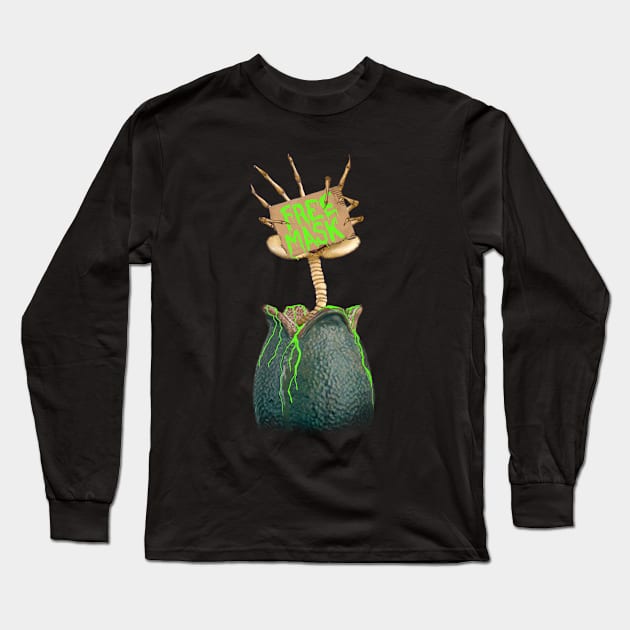 Face Hugger Free Mask Long Sleeve T-Shirt by DistractedGeek